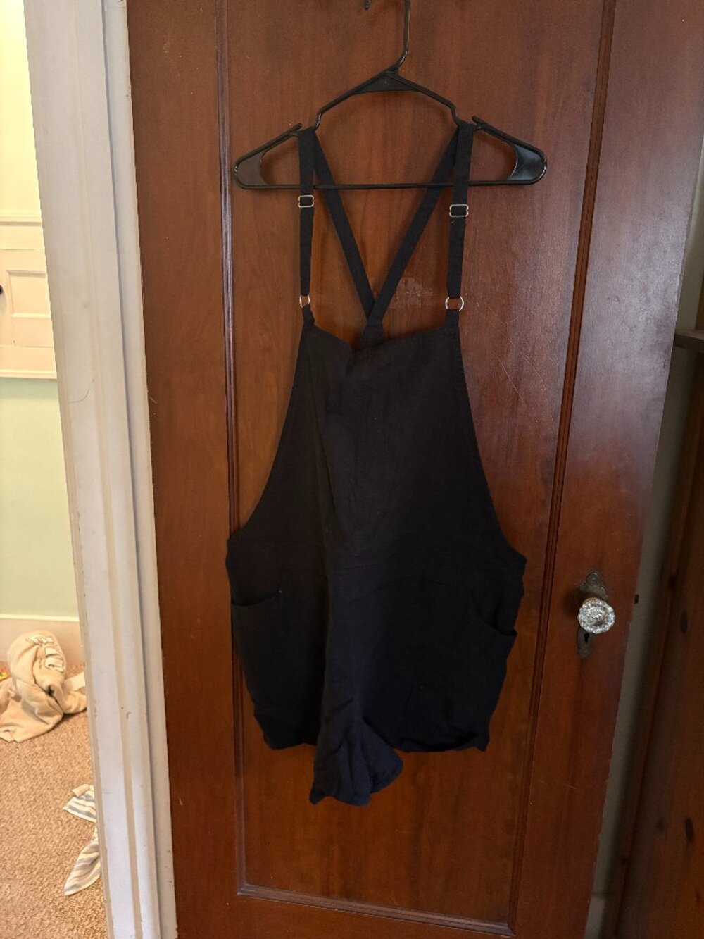 Torrid Linen Shortalls (Black), Size 2 (18/20)